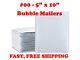 #00 5x10 Poly Bubble Mailers Self Seal Shipping Bags Envelopes Padded (5x9)