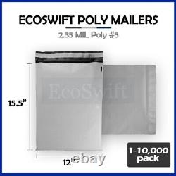 1-10000 12x15.5 EcoSwift Poly Mailers Envelopes Plastic Shipping Bags 2.35 MIL