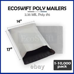 1-10000 14 x 16 EcoSwift Poly Mailers Envelopes Plastic Shipping Bags 2.35 MIL