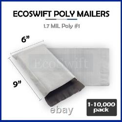 1-10000 6 x 9 EcoSwift Poly Mailers Envelopes Plastic Shipping Bags 1.70 MIL