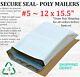 1-4,000 12x15.5 White Poly Mailers Bag Self Seal Shipping 12 X 15.5 2 Mil