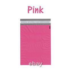 10x13 Pink Teal Purple Blue Yellow Green Poly Mailers Flat Shipping Bags Combo