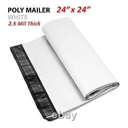 11000 Multi-Pack 24x24 White Poly Mailers Shipping Envelopes Self Sealing Bags