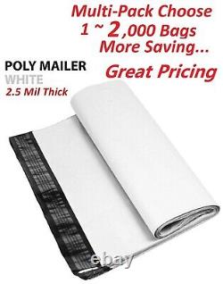 110020050010002000 12x15.5 Poly Mailers Shipping Envelopes Self Seal Bags