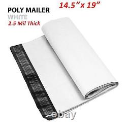 12000 Multi Pk 14.5x19 White Poly Mailers Shipping Envelopes Self Sealing Bags