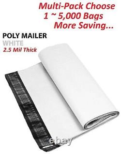 15000 Multi Pk 12x15.5 White Poly Mailers Shipping Envelopes Self Sealing Bags