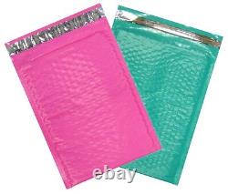 6x10 Colored Poly Bubble Mailers, Pink, Teal, Purple Shipping Mailing Envelopes