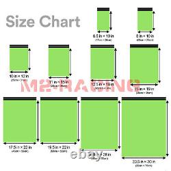 ANY SIZE # Apple Green Poly Mailers Shipping Envelopes Plastic Bags Self Sealing