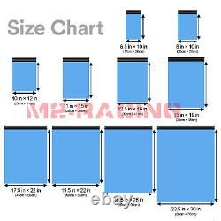 ANY SIZES # Sky Blue Poly Mailers Shipping Envelopes Plastic Bags Self Sealing