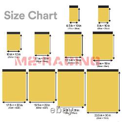 ANY SIZES # Yellow Poly Mailers Shipping Envelopes Plastic Bags Self Sealing 012