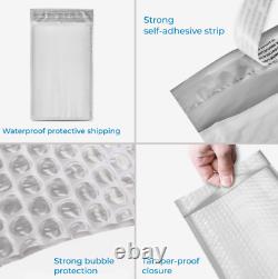 All Sizes Poly BUBBLE Mailer Padded Self Seal Package Shipping Envelopes Bags