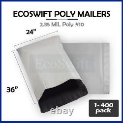 1-400 24 x 36 EcoSwift Poly Mailers Envelopes Plastic Shipping Bags 2.35 MIL	<br/><br/>1-400 24 x 36 EcoSwift Sacs postaux en polyéthylène Enveloppes Sacs d'expédition en plastique 2.35 MIL