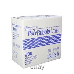 1000 #00 5x10 Enveloppes rembourrées à bulles en polyéthylène AirnDefense pour expédition