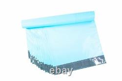 10x13 Enveloppes d'expédition en polyéthylène de couleur bleu pastel avec fermeture auto-adhésive