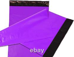 24x24 Sacs d'expédition / enveloppes de couleur violette en polyéthylène autocollantes pour courrier