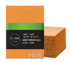 4x6 4x8 6x10 8.5x12 Poly Bubble Padded Mailers Envelops Shipping Bags Orange

	<br/>    <br/>
4x6 4x8 6x10 8.5x12 Enveloppes de courrier rembourrées en poly bulle sacs d'expédition orange