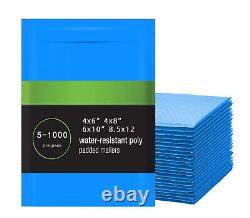 5-1000 Pcs Color Poly Bubble Mailers Shipping Mailing Padded Bags Envelopes <br/>   <br/>
5-1000 pièces d'enveloppes rembourrées de couleur en polyéthylène pour expédition et envoi postal