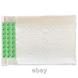 AirnDefense 5000 #000 4X8 Expédition Enveloppes à bulles en poly blanc matelassées