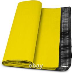 Sacs d'expédition en plastique de couleur jaune de toutes tailles, enveloppes en polyéthylène auto-adhésives.